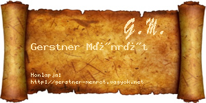 Gerstner Ménrót névjegykártya